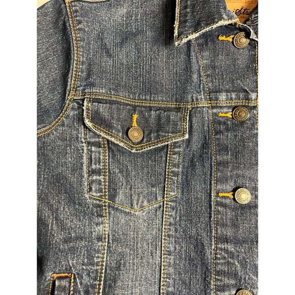VTG-Levis Strauss Signature Denim Jacket Large-medium Wash Cotton Blend Womens - Picture 8 of 15